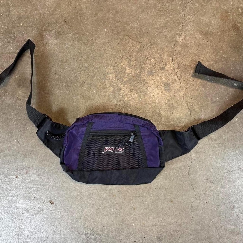 Vintage 90s Jansport purple waist bag